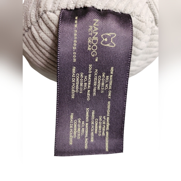 NanDog Pet Gear Stuffed Squeak Smiley Face Gray And Red Mushroom With Polkadots - Picture 6 of 11